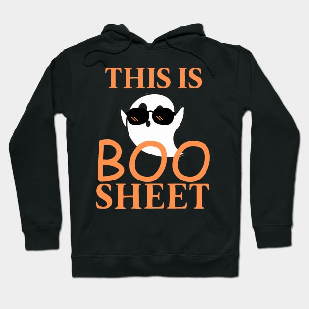 "This is boo sheet" funny cute ghost Hoodie by WhiteTeeRepresent